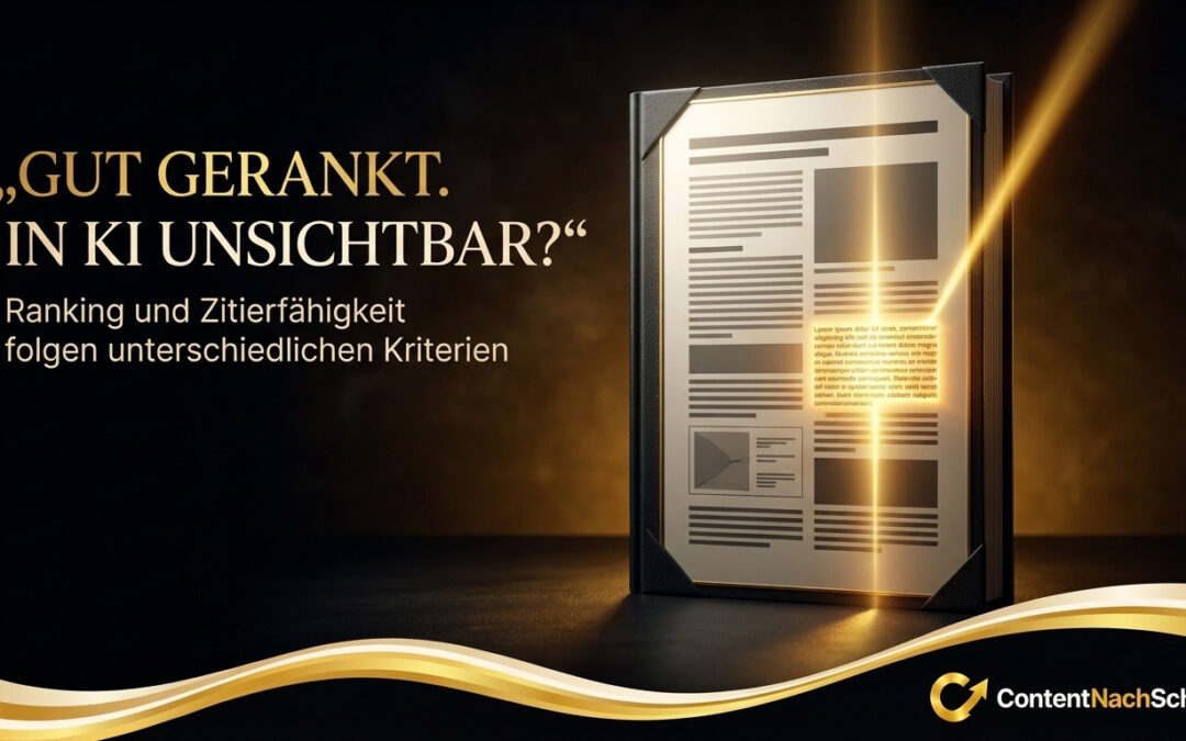 Gutes Google-Ranking, aber unsichtbar bei ChatGPT? Woran das liegt