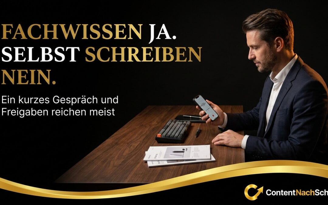 Wie liefere ich mein Fachwissen, wenn ich selbst keine Zeit zum Schreiben habe?