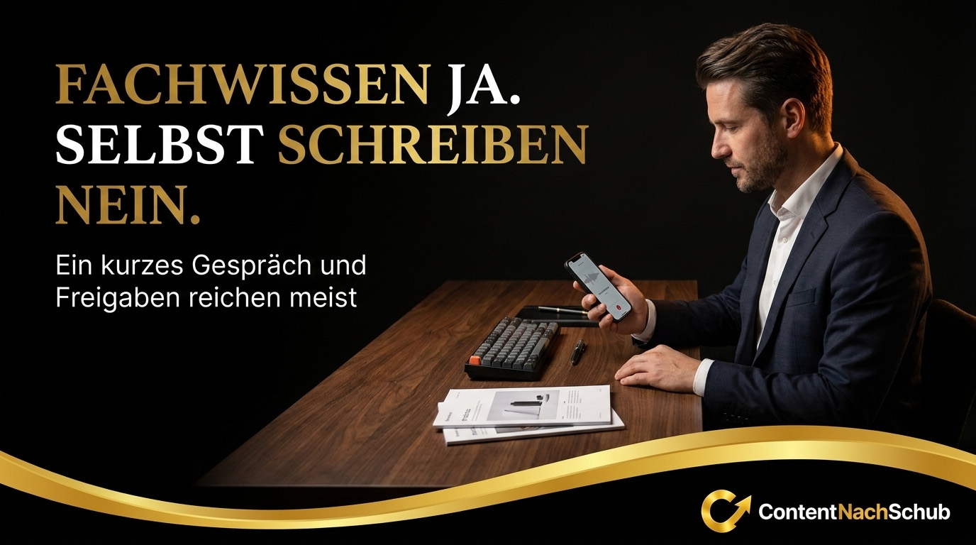 Wie liefere ich mein Fachwissen, wenn ich selbst keine Zeit zum Schreiben habe?