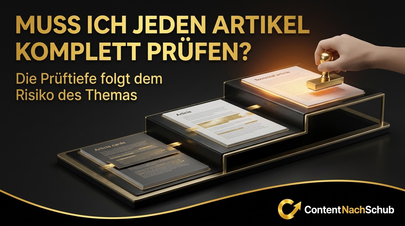 Muss ich jeden Artikel selbst gegenlesen und freigeben?