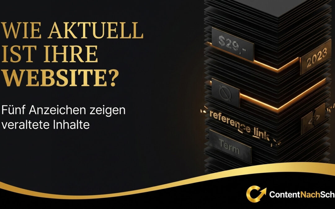 Woran erkenne ich, dass meine Website veraltete Inhalte hat?