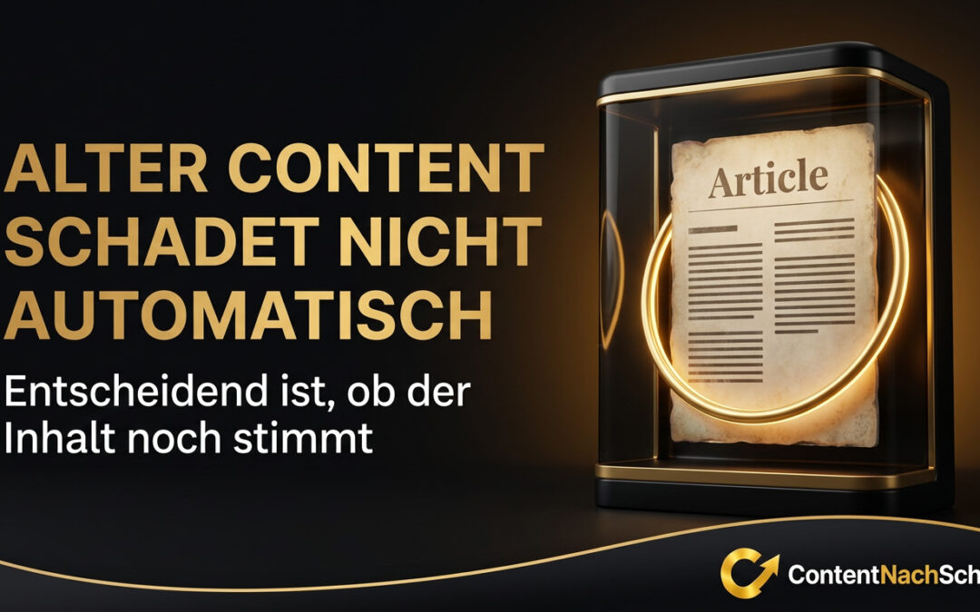 Schadet alter Content wirklich meinem Google-Ranking?