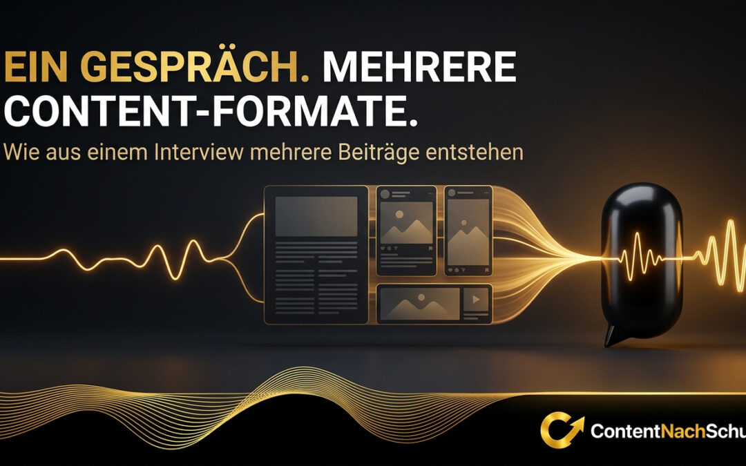 Reicht ein kurzes Gespräch als Grundlage für einen ganzen Monat Content?