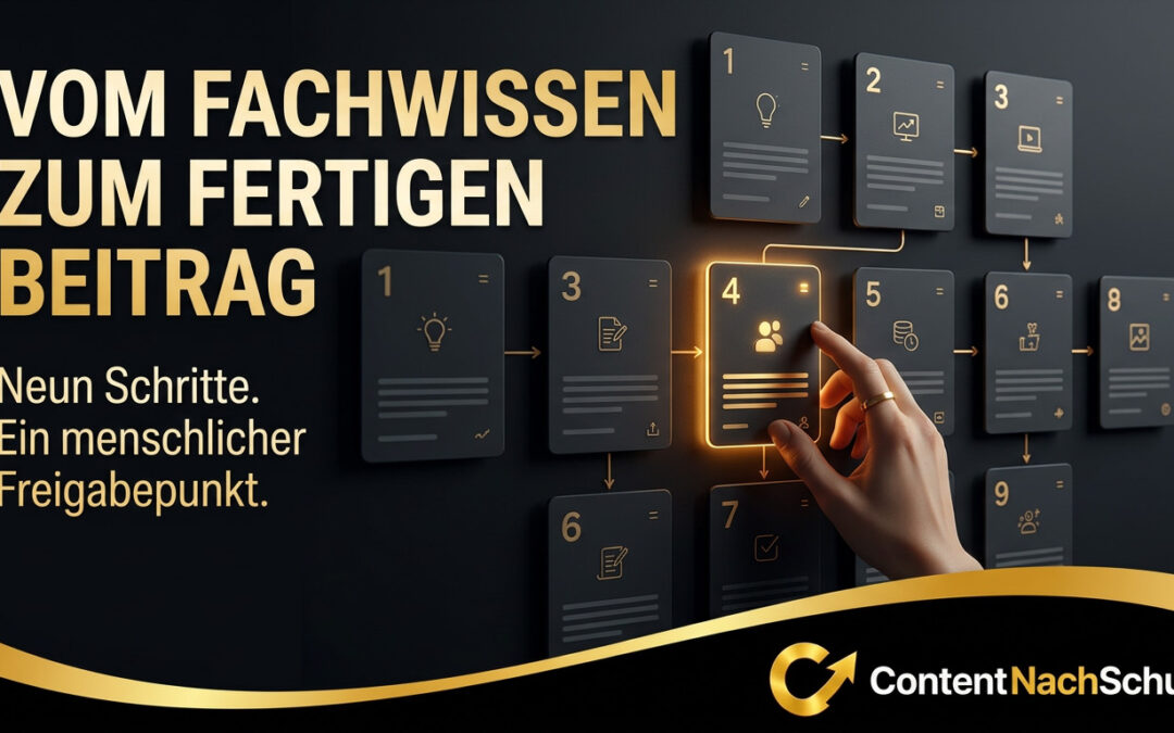 Wie wird aus meinem Fachwissen ein fertiger Beitrag?