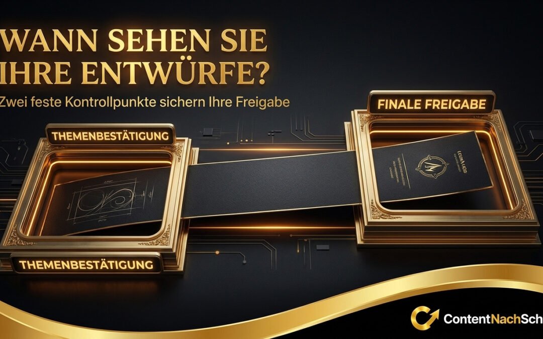 Wie oft sehe ich Entwürfe, bevor etwas veröffentlicht wird?