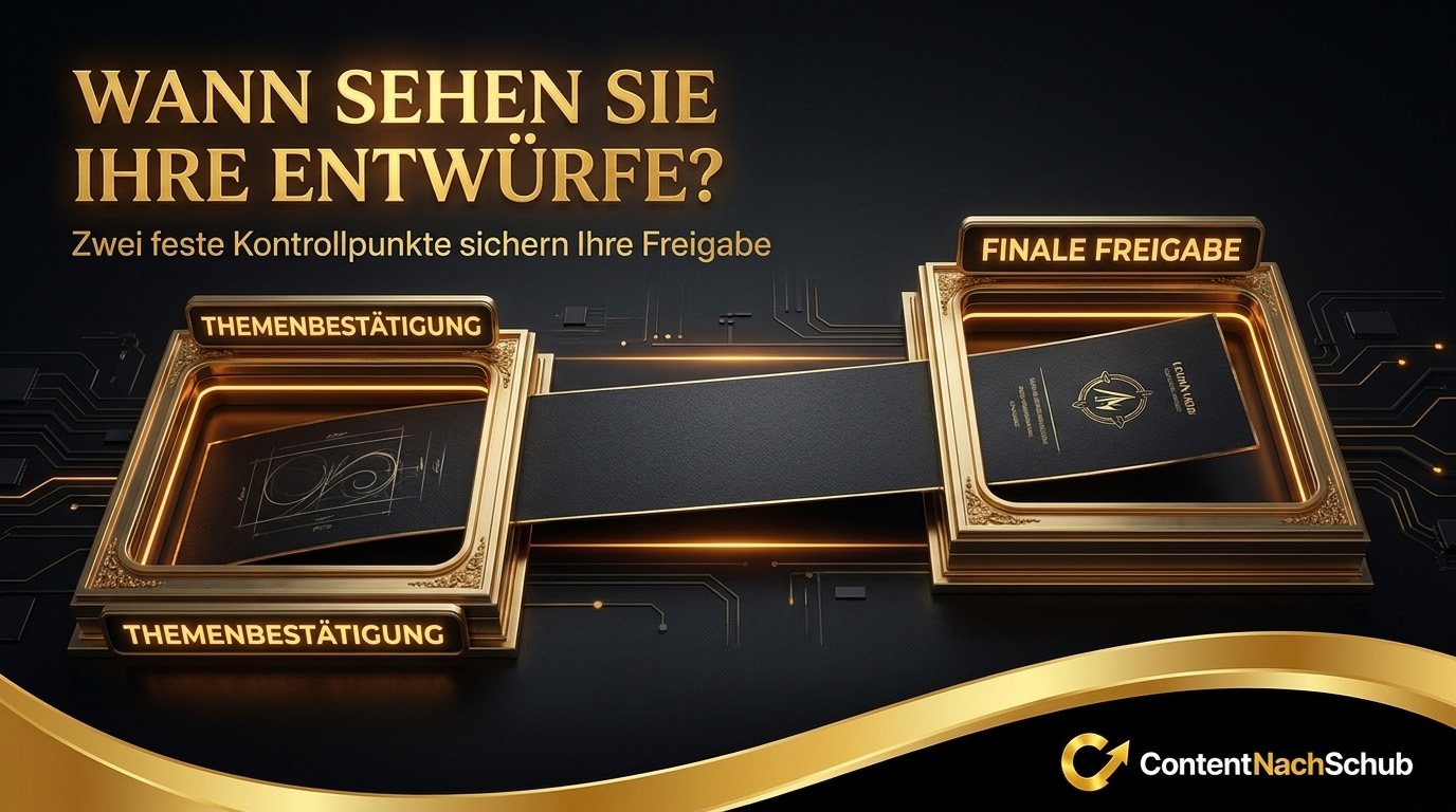 Wie oft sehe ich Entwürfe, bevor etwas veröffentlicht wird?