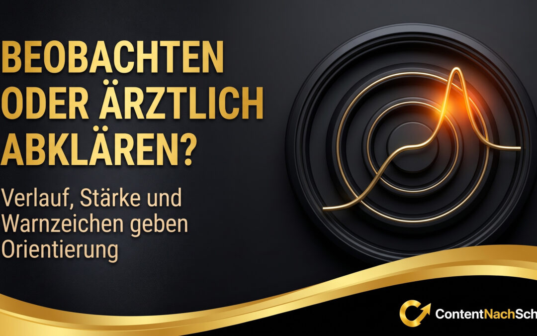 Beschwerden beobachten oder ärztlich abklären? Welche Warnzeichen Orientierung geben