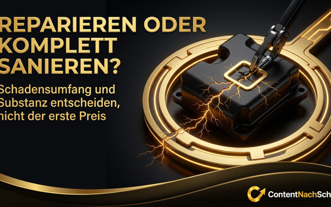Reparatur oder Sanierung: Woran Sie es erkennen