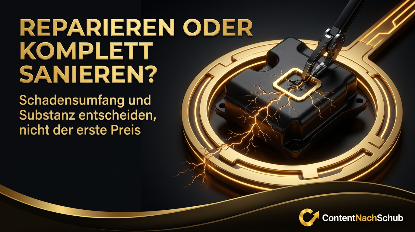Reparatur oder Sanierung: Woran Sie es erkennen