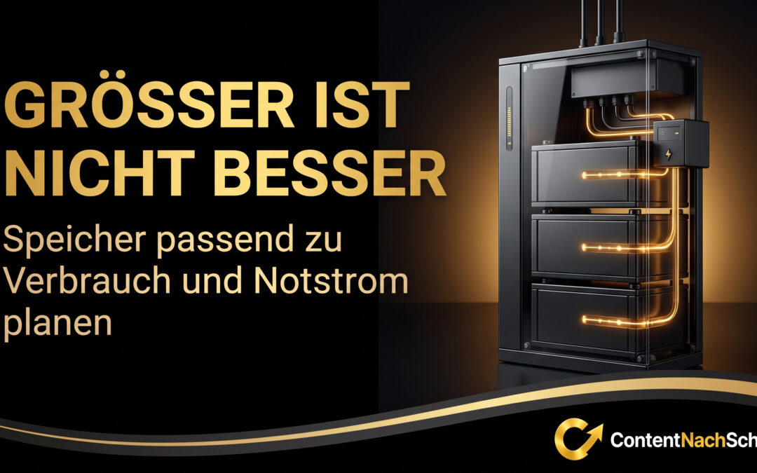 Speichergröße und Notstrom richtig wählen
