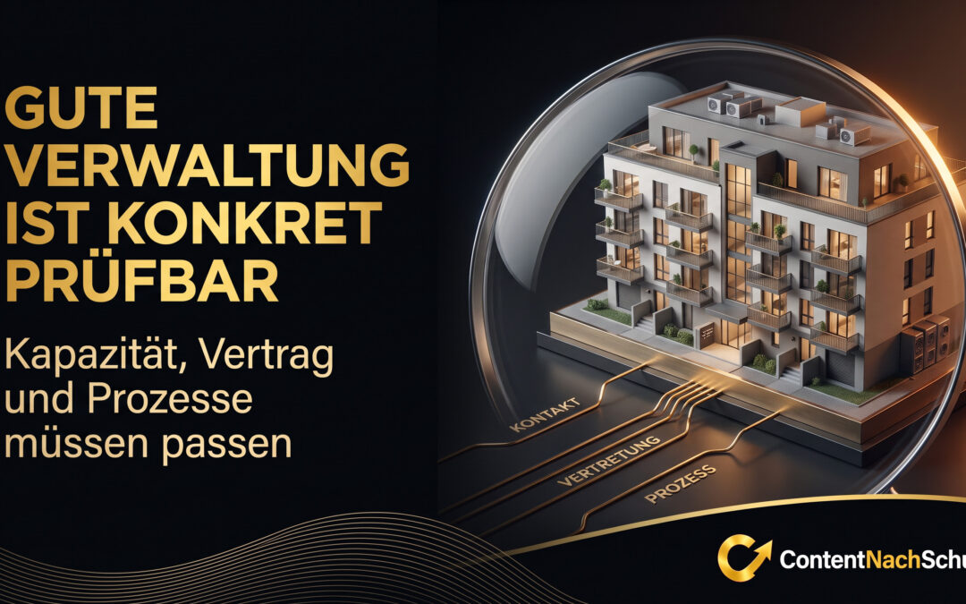 Woran Sie eine gute Hausverwaltung erkennen