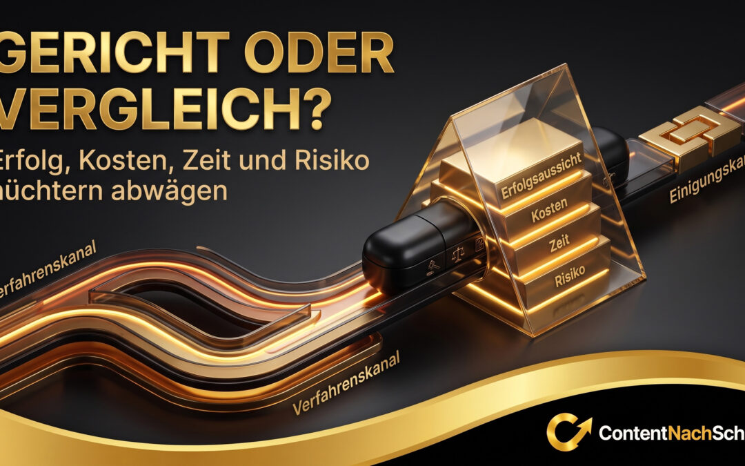 Vor Gericht oder Vergleich: Was ist wirtschaftlich klüger?