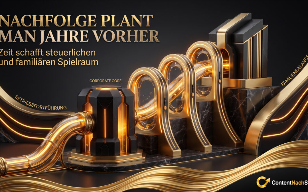 Unternehmensnachfolge steueroptimiert übertragen: Warum Zeit der größte Hebel ist