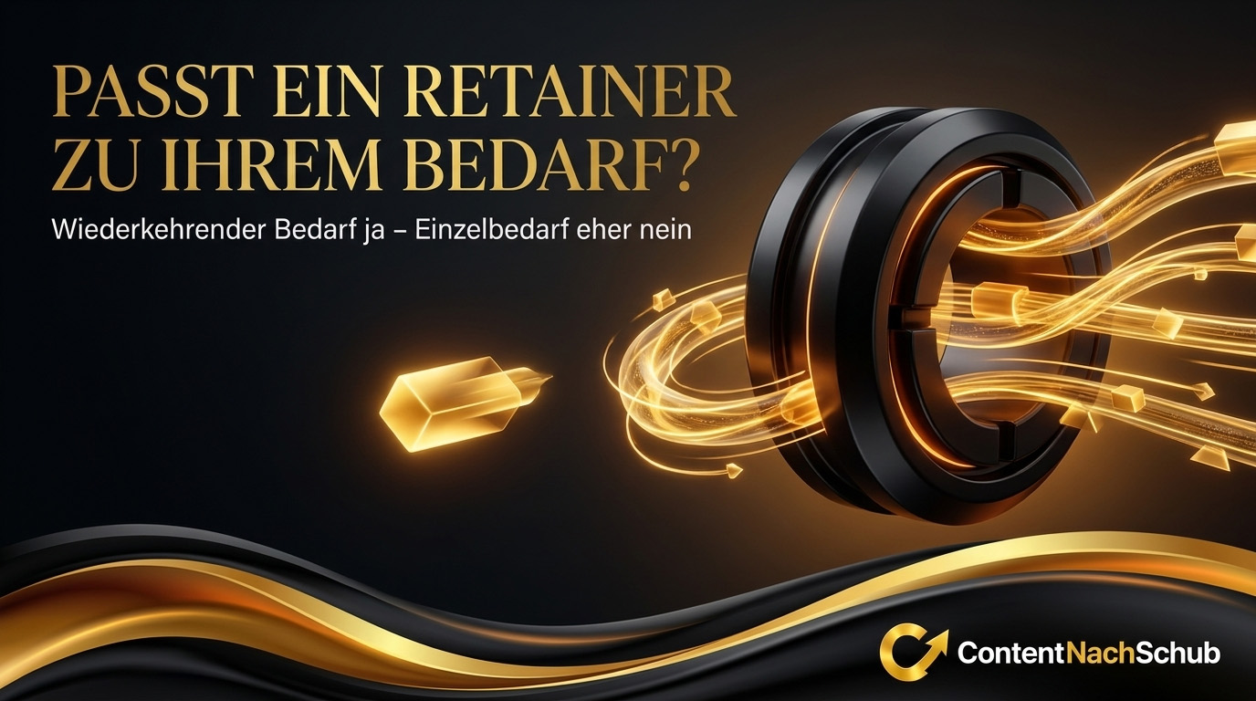 Lohnt sich ein Retainer, wenn ich nur ab und zu Content brauche? Lohnt sich ein Retainer, wenn ich nur ab und zu Content brauche?