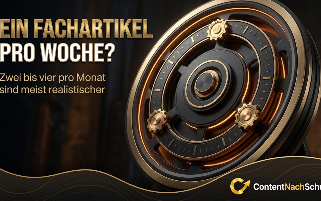 Funktioniert ein Fachartikel pro Woche für eine kleine Praxis oder ein B2B-Fertigungsunternehmen wirklich?