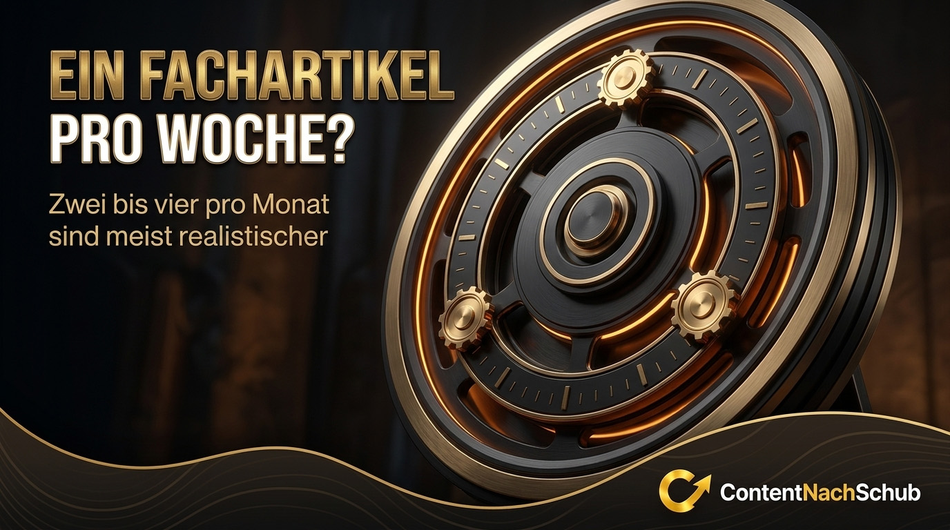 Funktioniert ein Fachartikel pro Woche für eine kleine Praxis oder ein B2B-Fertigungsunternehmen wirklich?