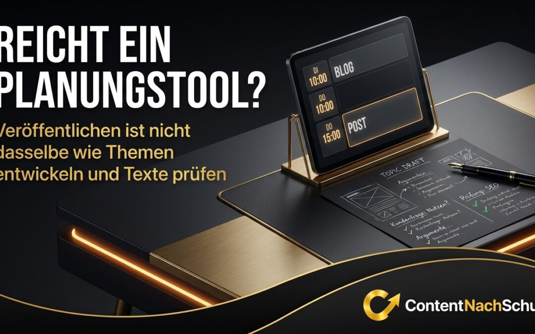 Reicht ein Planungstool nicht auch für unsere Zwecke?