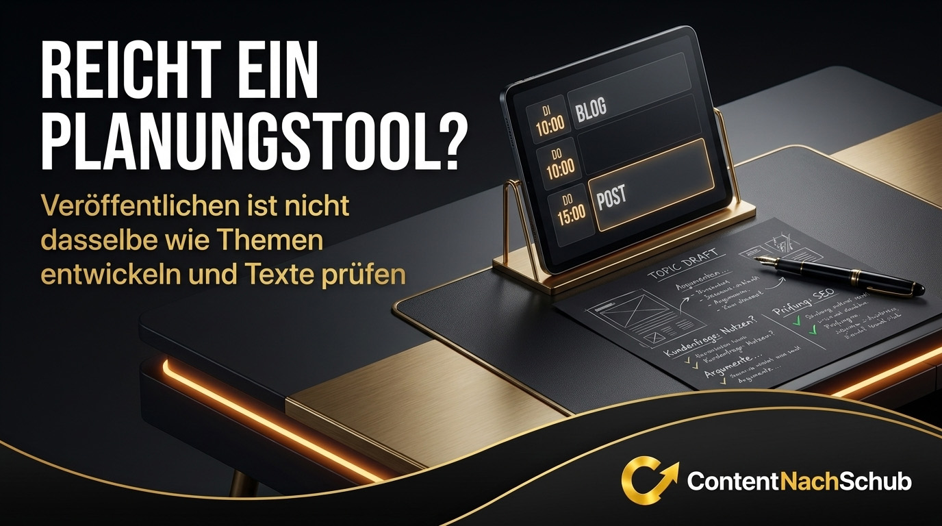 Reicht ein Planungstool nicht auch für unsere Zwecke?