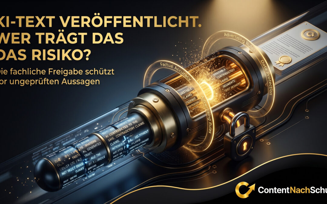 Welche Haftungsrisiken entstehen, wenn medizinische oder technische Fachinhalte ohne Fachprüfung von KI veröffentlicht werden?
