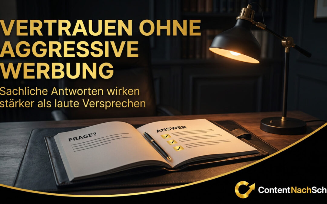 Wie bauen Steuerberater oder Anwälte online Vertrauen auf, ohne aggressiv zu werben?