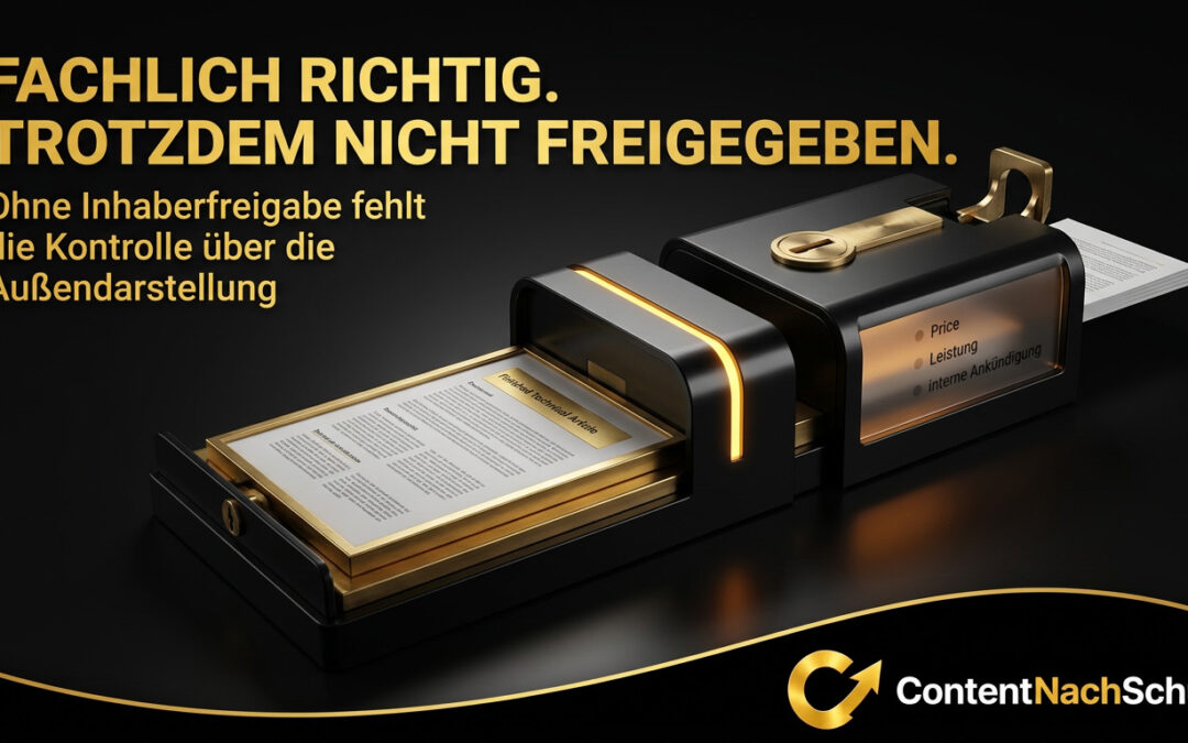 Welche Probleme entstehen, wenn ein Fachartikel ohne Freigabe durch Praxisinhaber oder Geschäftsführer veröffentlicht wird?