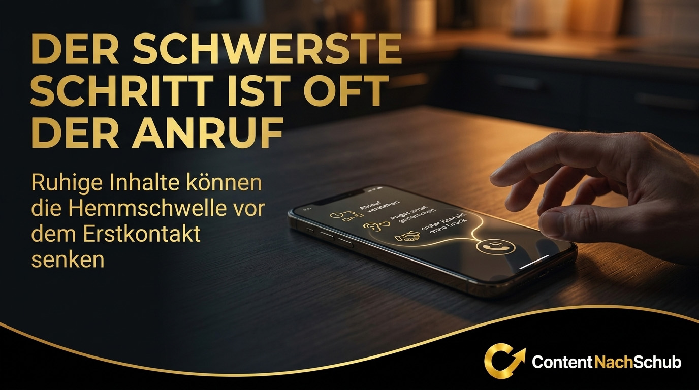 Können Angstpatienten über Inhalte schon vor dem ersten Anruf beruhigt werden?