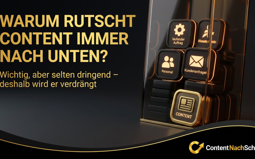 Warum rutscht Content bei mir immer ganz unten auf der To-do-Liste?