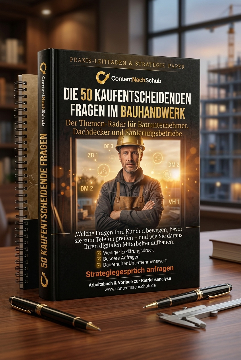 Arbeitsbuch: Die 50 kaufentscheidenden Fragen im Bauhandwerk